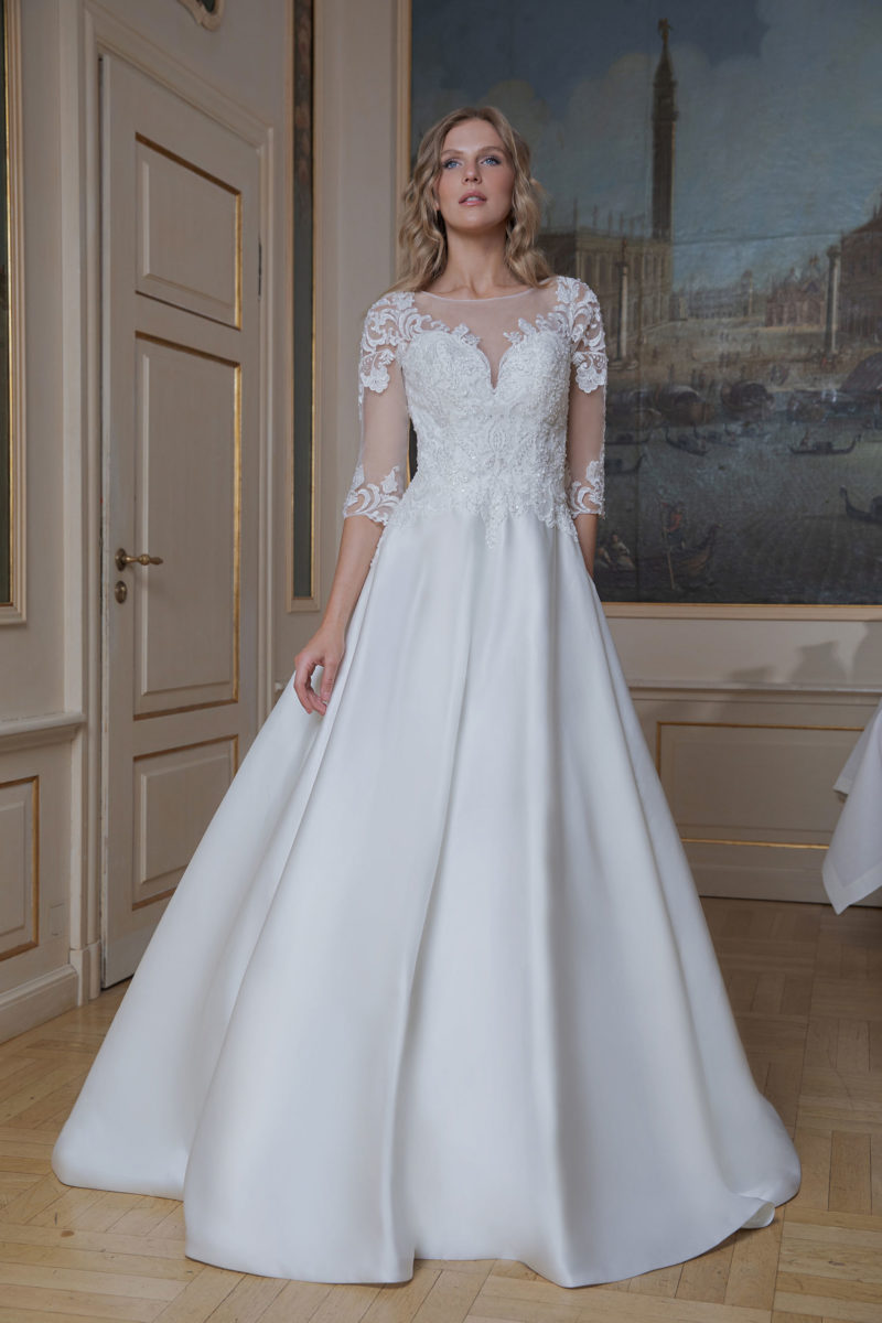 Amera Vera Kollektion 2020 ivory Brautkleid Azura B2021 2 bei Marinette Brautmoden in Dortmund